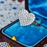 【全石 ハート&キューピッド】天然ダイヤモンド 0.88ct リング