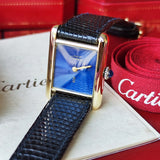 【OH済み】Cartier カルティエ マストタンク ラピスラズリ文字盤 手巻き腕時計