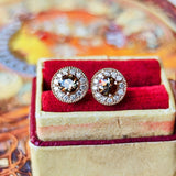 天然アンダリュサイト 天然ダイヤモンド ピアス 18金PG