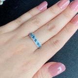 【サンタマリア】天然アクアマリン 天然ダイヤモンド リング