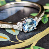 【カンチャナブリ産】天然サファイア 天然ダイヤモンド リング