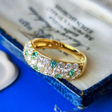 天然パライバトルマリン 天然ダイヤモンド パヴェリング 18金