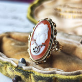 【お値下げ】イタリア ヴィンテージ カメオのリング ダイヤモンド