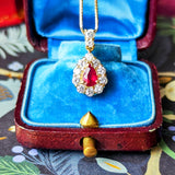 【ビルマ産】天然ルビー 天然ダイヤモンド ネックレス GIA