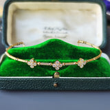 【形状記憶】天然ダイヤモンド 18金ブレスレット バングル