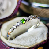 【お値下げ】天然デマントイドガーネット 天然ダイヤモンド リング