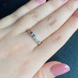 天然アレキサンドライト プリンセスカット 天然ダイヤモンド リング