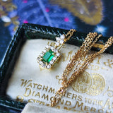 天然エメラルド 天然ダイヤモンド ネックレス