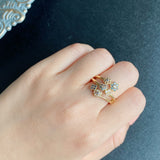 天然アレキサンドライト 天然ローズカットダイヤモンド リング