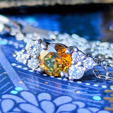 天然スフェーン 天然ダイヤモンド ネックレス