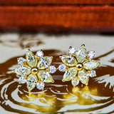 天然ダイヤモンド マーキスカット 18金ピアス