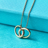 TIFFANY &Co ティファニー ダブルループネックレス 18金YG