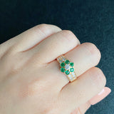 【Vintage Van Cleef & Arpels】ヴァンクリーフ&アーペル マデール エメラルド ダイヤモンド フラワーリング