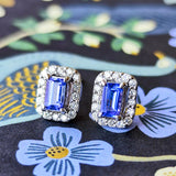 天然タンザナイト 天然ダイヤモンド ピアス