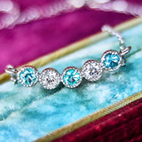 天然パライバトルマリン 天然ダイヤモンド ネックレス