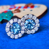 【カンチャナブリ産】天然サファイア 天然ダイヤモンド ピアス