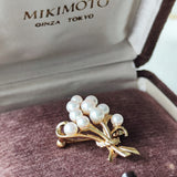 MIKIMOTO ミキモト あこや真珠 花束 ブローチ