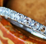 【ローズカット】天然ダイヤモンド ハーフエタニティリング プラチナ