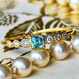 【アフガントルマリン】天然トルマリン 天然ダイヤモンド リング