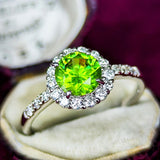 【大粒 1.12ct】天然デマントイドガーネット 天然ダイヤモンド リング