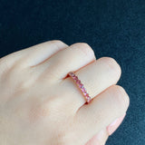 【マラヤガーネット】天然ガーネット ハーフエタニティリング