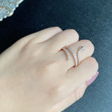 【スネークリング】天然ピンクサファイア 天然ダイヤモンド リング