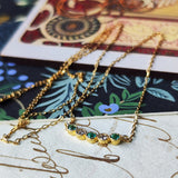 天然パライバトルマリン 天然ダイヤモンド ネックレス 18金