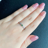 天然デマントイドガーネット 天然ダイヤモンド リング