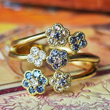 天然アレキサンドライト 天然ローズカットダイヤモンド リング