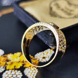 天然ダイヤモンド 18金リング