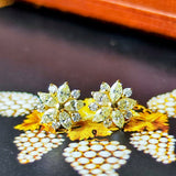 天然ダイヤモンド マーキスカット 18金ピアス