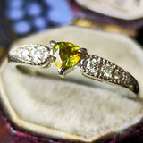 【お値下げ】天然クロムスフェーン 天然ダイヤモンド リング