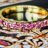 【お値下げ】マラヤガーネット 天然ガーネット ハーフエタニティリング