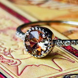 天然アンダリュサイト 天然ダイヤモンド リング