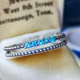 天然パライバトルマリン 5石 プラチナリング