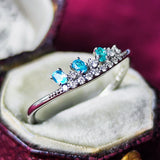 天然パライバトルマリン 天然ダイヤモンド リング