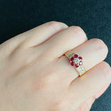 【Vintage Van Cleef & Arpels】ヴァンクリーフ&アーペル マデール ルビー ダイヤモンド フラワーリング