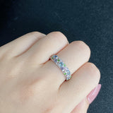 天然アクアマリン 天然ダイヤモンド 天然モルガナイト 天然サファイア 天然デマントイドガーネット パヴェリング