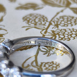 【三越百貨店】天然ダイヤモンド 1.0ct ヴィンテージリング 一文字