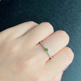 【お値下げ】天然デマントイドガーネット 天然ダイヤモンド リング