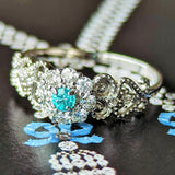 天然パライバトルマリン 天然ダイヤモンド リング