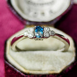 【ジンバブエ産】天然バイカラーユークレース 天然ダイヤモンド リング