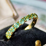 【お値下げ】天然グリーントルマリン ハーフエタニティリング