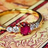 【非加熱 ピジョンブラッド】天然ルビー 天然ダイヤモンド リング