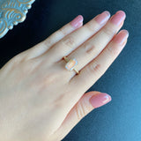 天然アンデシンラブラドライト 天然ダイヤモンド リング