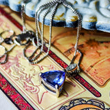 天然タンザナイト 天然ダイヤモンド ネックレス