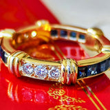 【Vintage Cartier】カルティエ コンテッサ サファイア ダイヤモンド フル リング