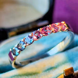 【ブラジル産】天然アレキサンドライト ハーフエタニティリング