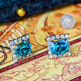 天然ジルコン 天然ダイヤモンド ピアス