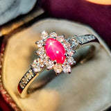 【お値下げ】天然スタールビー 天然ダイヤモンド リング